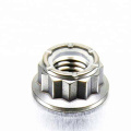 M18 M20 Gr2 Gr5 Anodized Titanium 12 Point Flange Nut